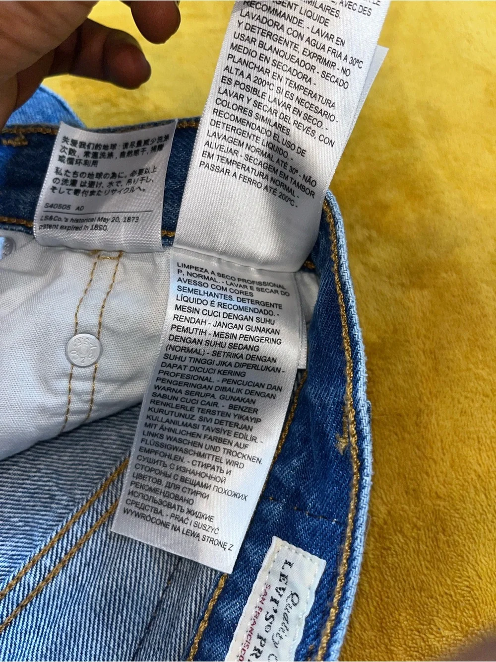 Levi’s High-Rise Distressed Denim Shorts — Blue